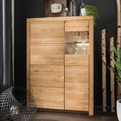 Massives Highboard mit vier Türen - Loitons