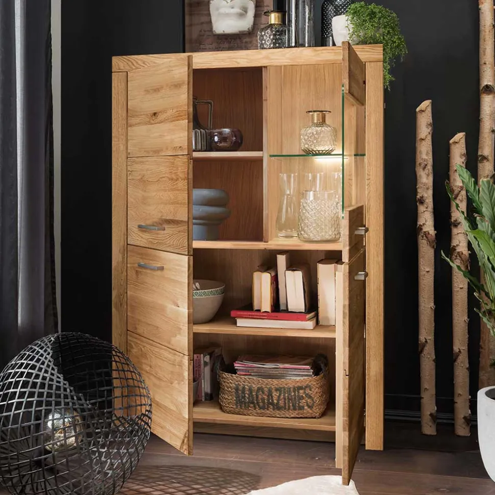 Massives Highboard mit vier Türen - Loitons