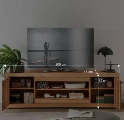 Massives TV-Board aus geölter Kernbuche - Sarosca