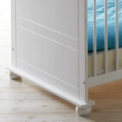 Massivholz Babybett Narcisso in Weiß