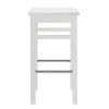 Massivholz Barhocker in Weiß lackiert - Zanaris