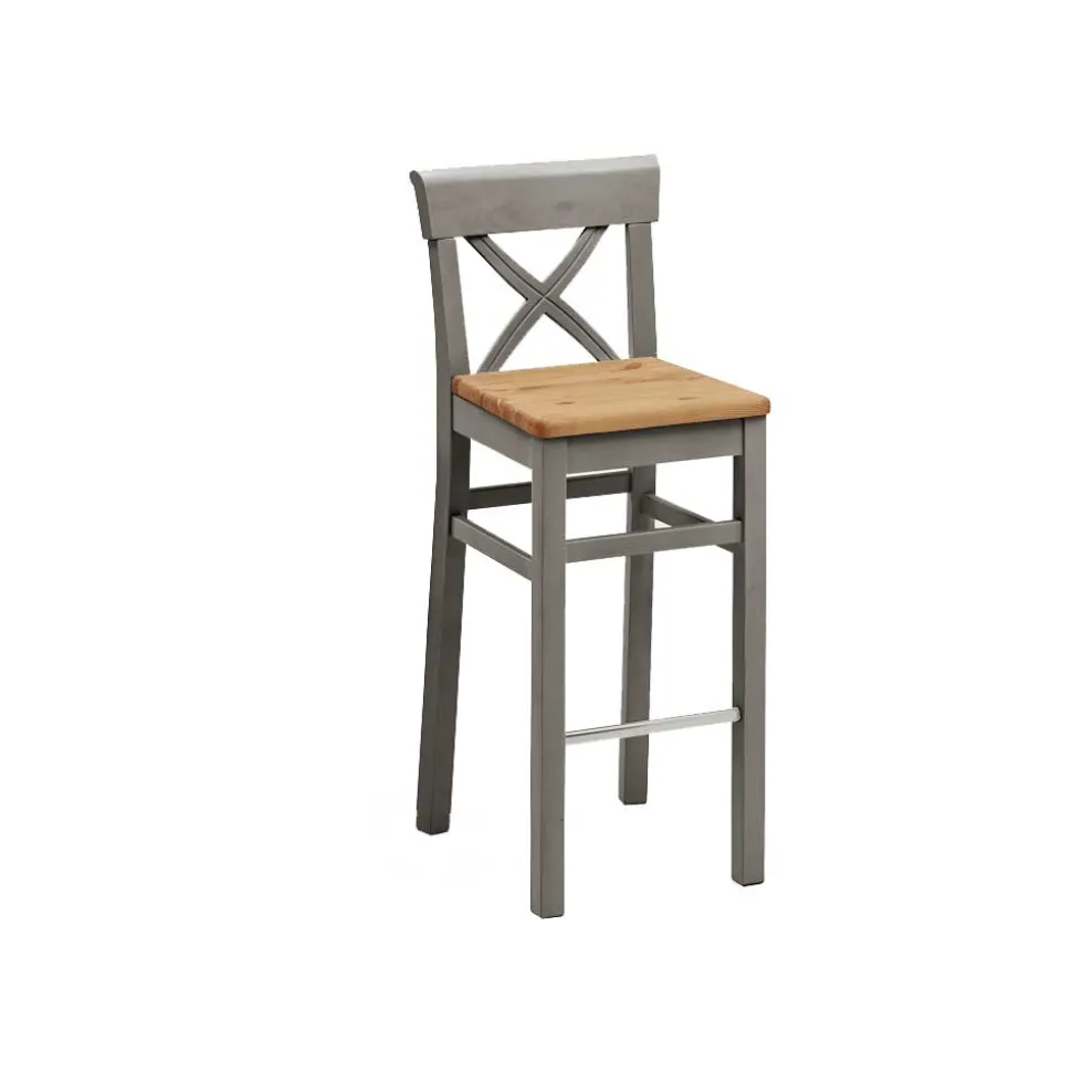 Massivholz Barstuhl Jytte im Landhausstil