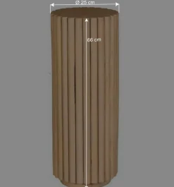 Massivholz Blumensäule aus Mangobaum - Marzias