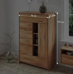 Massivholz Brotschrank Salomonia aus Kernbuche geölt