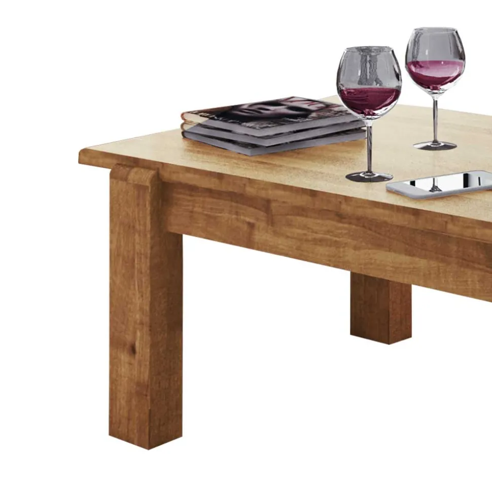 Massivholz Couchtisch Vaskov aus Wildeiche geölt