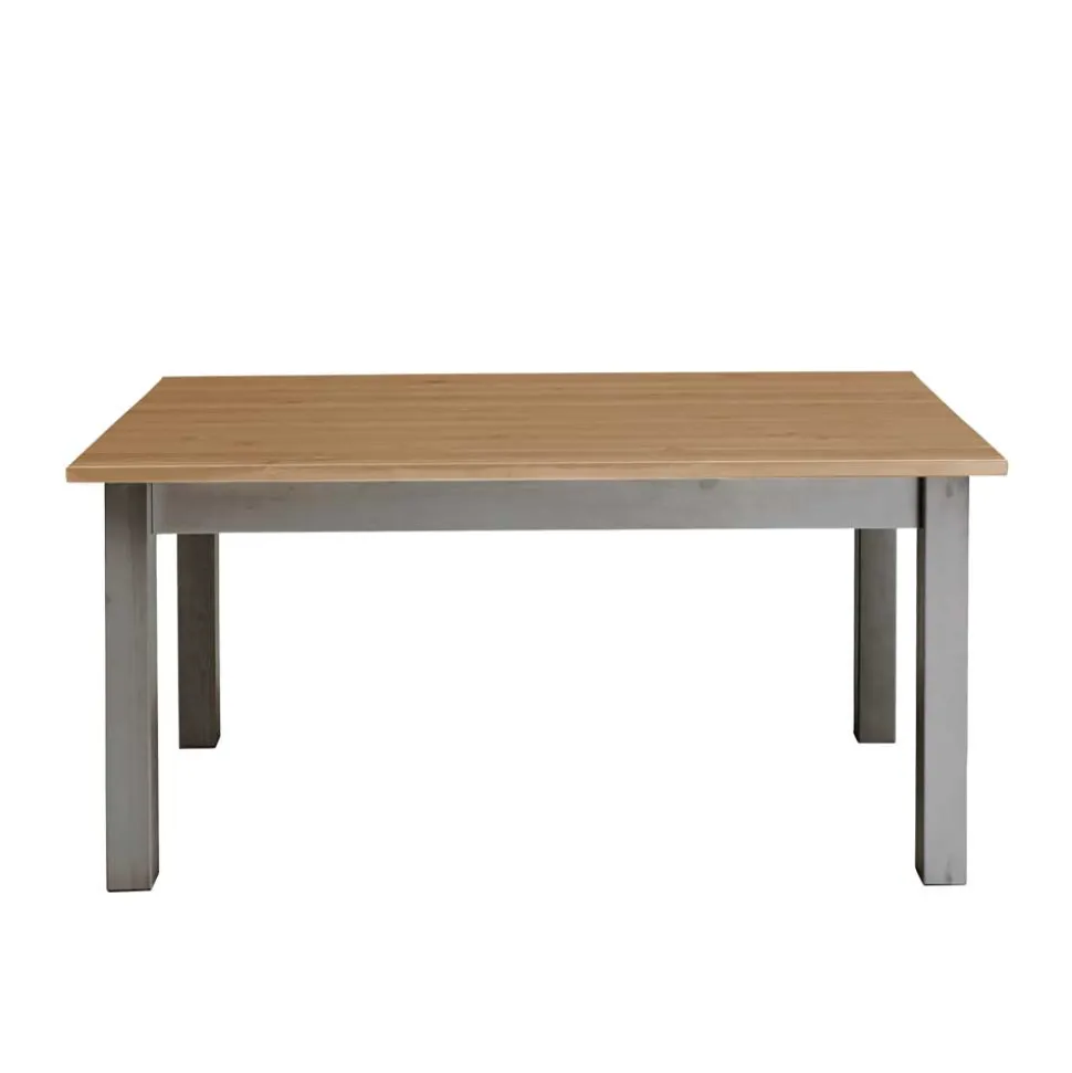 Massivholz Esstisch Ziamora in Grau Kiefer