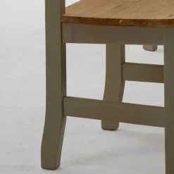 Massivholz Esszimmerstuhl Seramya in Grau (2er Set)