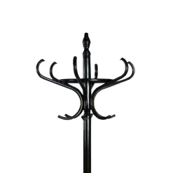 Massivholz Garderobenständer in Schwarz - Wega