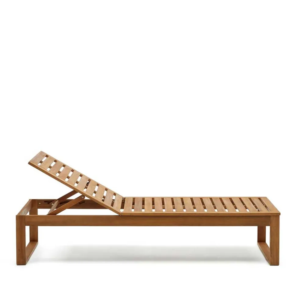 Massivholz Gartenliege mit verstellbarem Kopfteil - Paddock