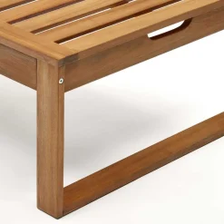 Massivholz Gartenliege mit verstellbarem Kopfteil - Paddock