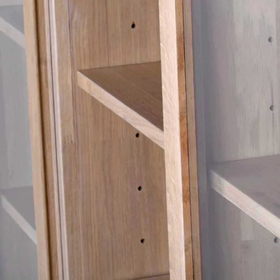 Massivholz Highboard Dioca aus Eiche White Wash