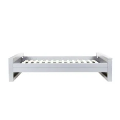 Massivholz Kinderbett Brasdon in Beton Grau