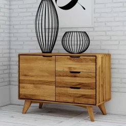 Massivholz Kombi-Kommode in Natur geölt - Eavy I