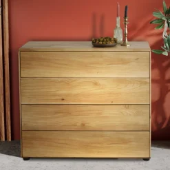 Massivholz Kommode mit vier Schubladen - Feanor