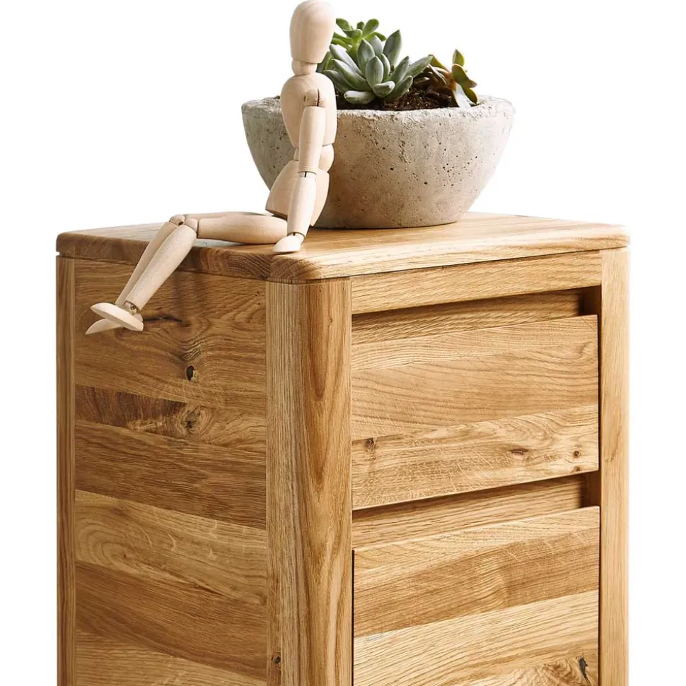 Massivholz Kommode Uvinessa 1-türig mit Schublade