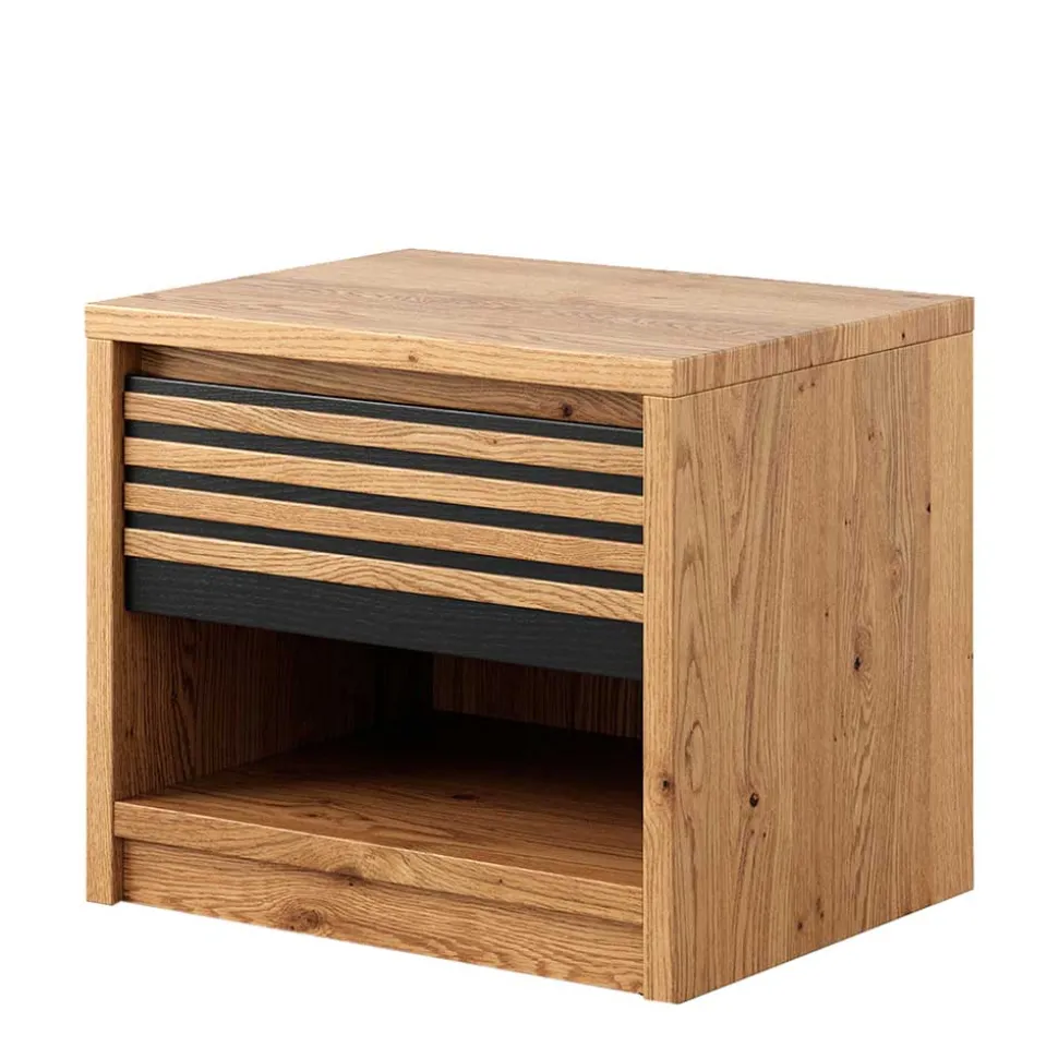 Massivholz Nachtkommode aus Eiche zweifarbig - Agusto