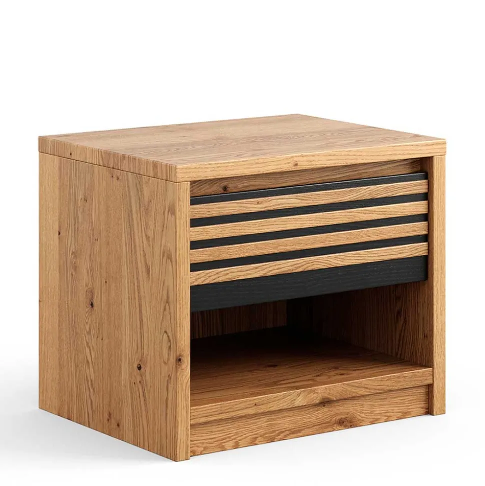 Massivholz Nachtkommode aus Eiche zweifarbig - Agusto