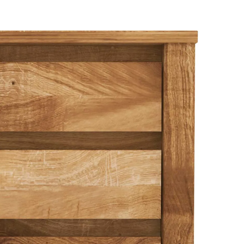Massivholz Nachtkommode Nadalia aus Wildeiche geölt