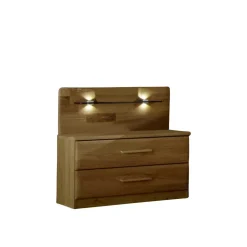 Massivholz Nachtkommode Waruna aus Eiche (2er Set)