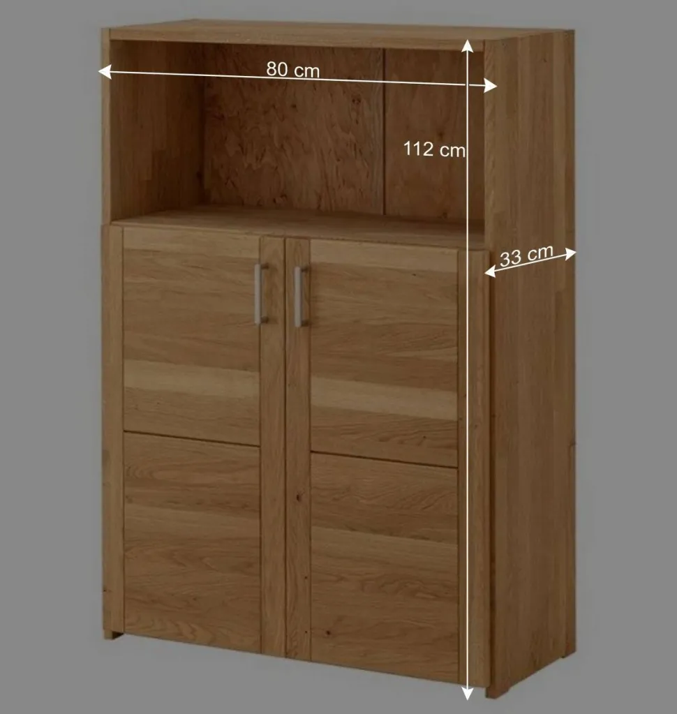 Massivholz Office-Schrank aus Wildeiche - Rosenna