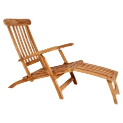 Massivholz Outdoor Deckchair aus Teak - Zavamanco