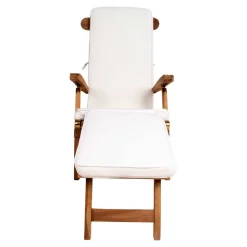 Massivholz Outdoor Deckchair aus Teak - Zavamanco