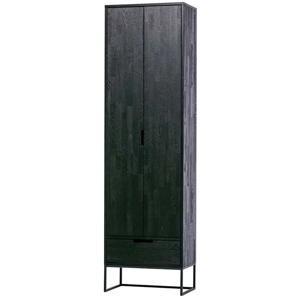 Massivholz Schrank in Schwarz - Almery