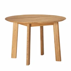 Massivholz Tischgruppe Finiossa mit Tisch rund 110cm (fünfteilig)