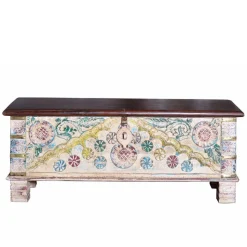 Massivholz Truhe im Boho Style - Akeno