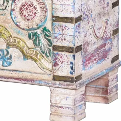 Massivholz Truhe im Boho Style - Akeno
