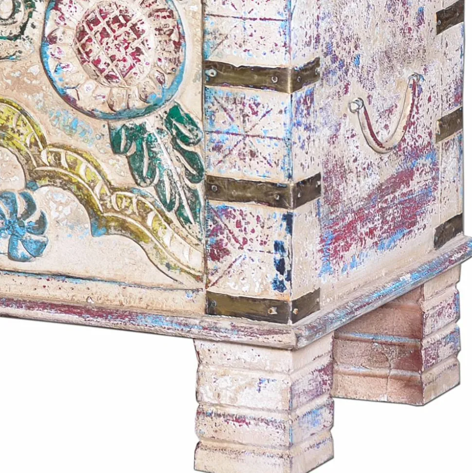 Massivholz Truhe im Boho Style - Akeno