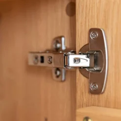 Massivholz Vitrine in Eiche mit Schwarz - Eribella