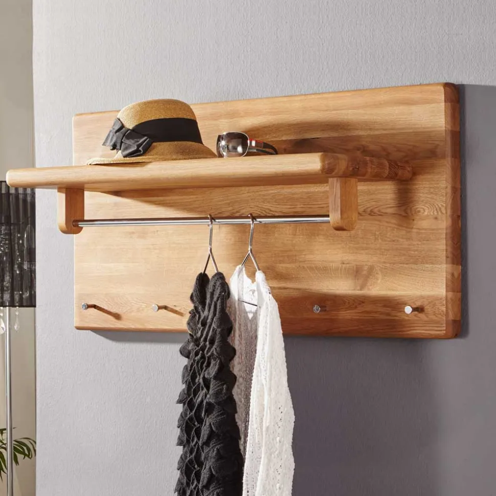 Massivholz Wandgarderobe aus Wildeiche massiv geölt - Uvinessa