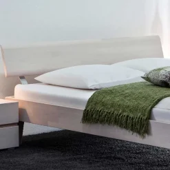 Massivholzbett Edward in Weiß