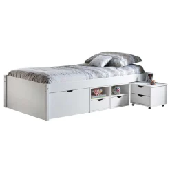 Massivholzbett Pradisio mit Stauraum