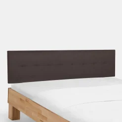 Massivholzbett Zenya mit Kunstleder-Kopfteil Dunkelbraun (zweiteilig)