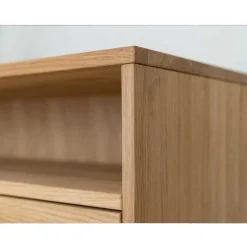 Massivholz-Kommode mit Fach und drei Schubladen - Fabijola