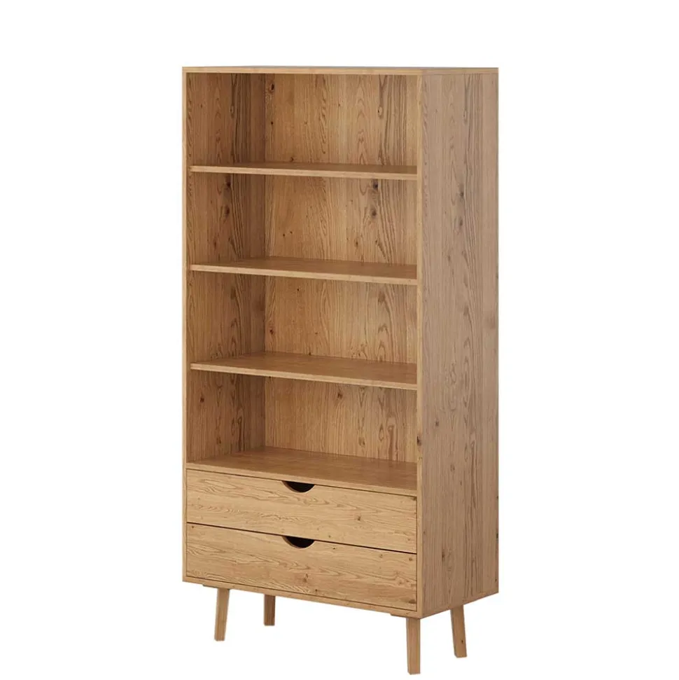 Massivholz-Regal mit zwei Schubladen - Fabijola