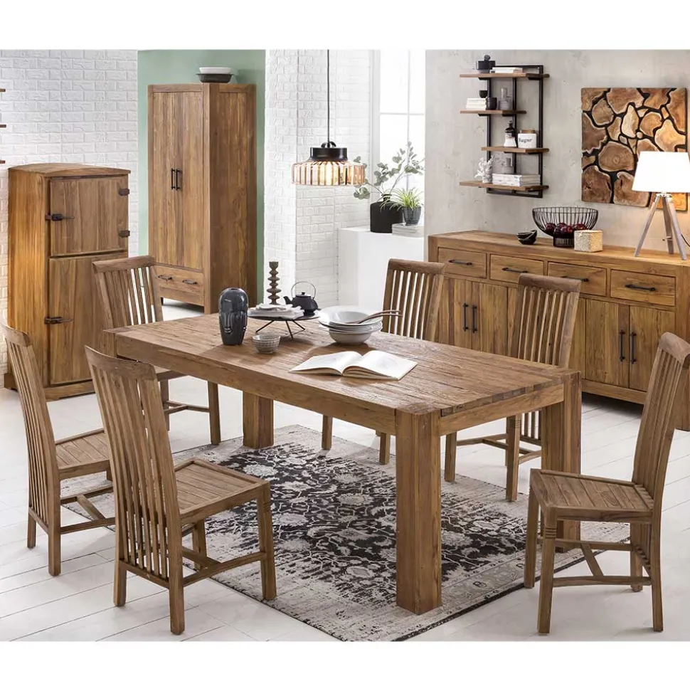 Massivholzstuhl Mangato mit hoher Lehne