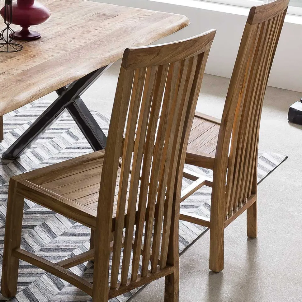 Massivholzstuhl Mangato mit hoher Lehne