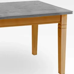 Massivholztisch in Grau & Kiefer Lauge - Eshelas