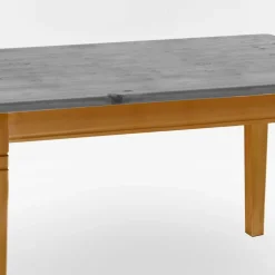 Massivholztisch in Grau & Kiefer Lauge - Eshelas