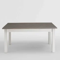 Massivholztisch Ovidos aus Kiefer Grau Weiß