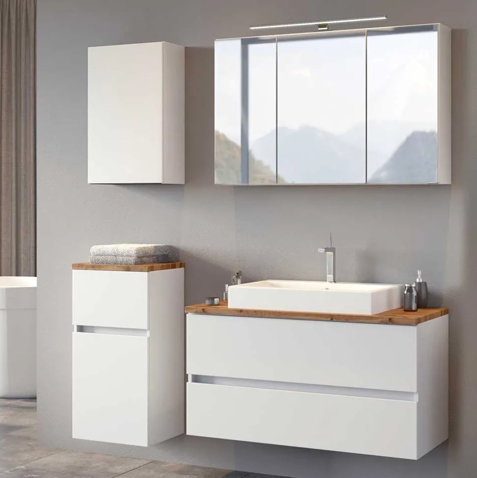 Möbel Badezimmer Set in Weiß - Misbonas (vierteilig)