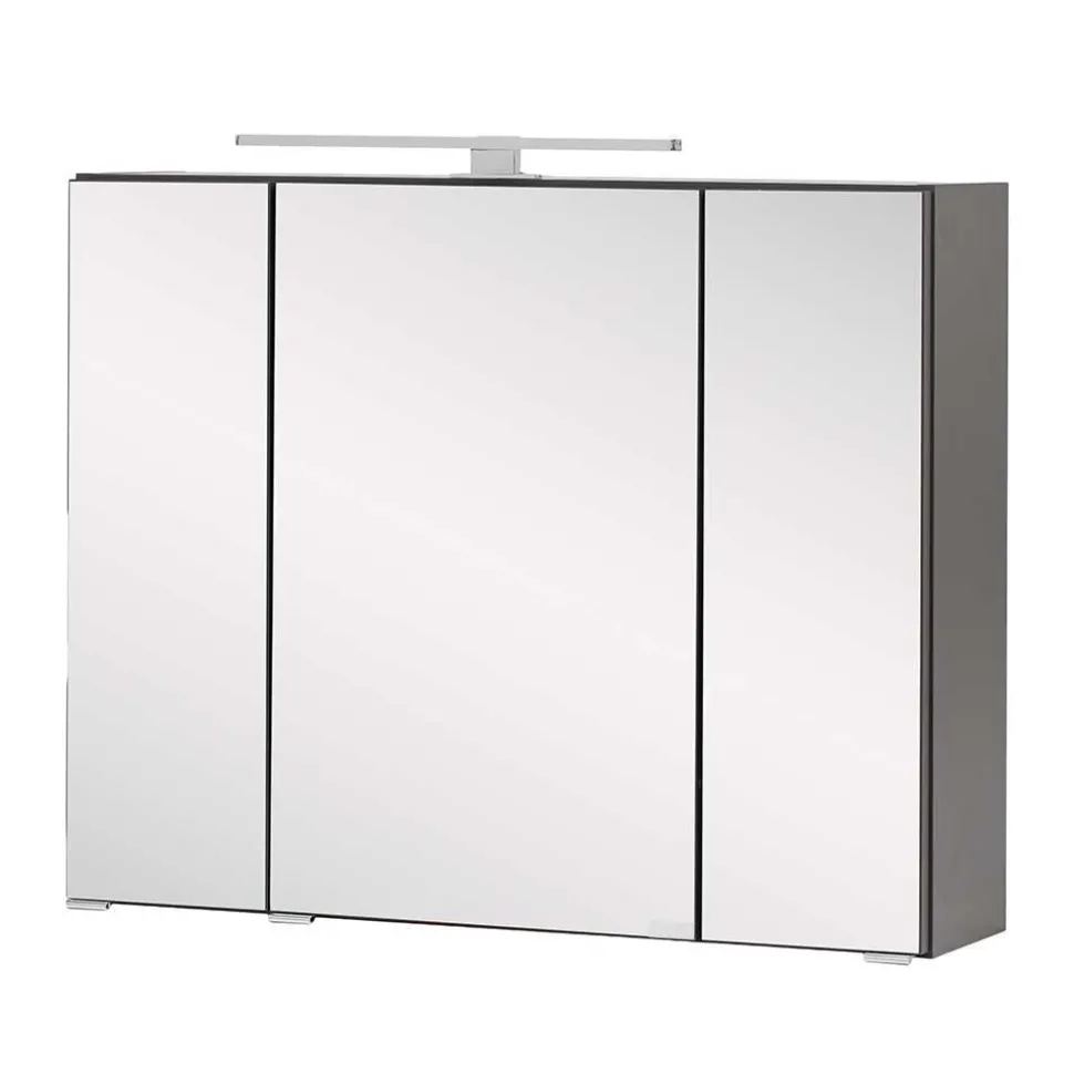 Möbel fürs Badezimmer in Dunkelgrau - Natarivos (dreiteilig)