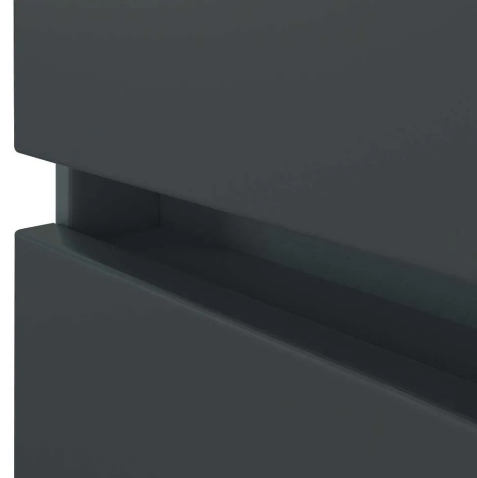 Möbel fürs Badezimmer in Dunkelgrau - Natarivos (dreiteilig)