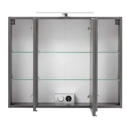 Möbel fürs Badezimmer in Dunkelgrau - Natarivos (dreiteilig)