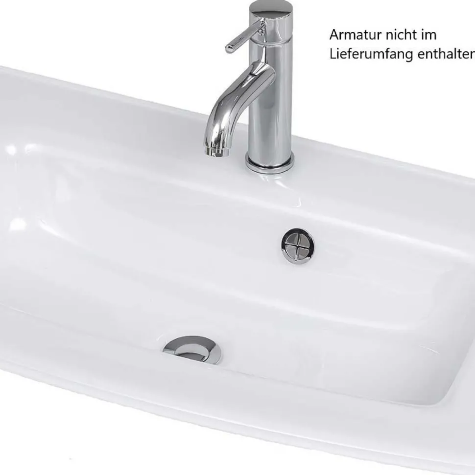 Möbel fürs Badezimmer zweifarbig - Larutta (dreiteilig)