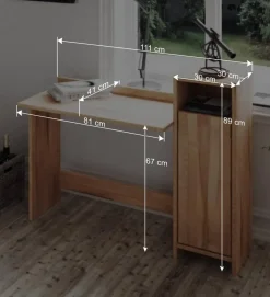 Möbel Set Salomonia mit Schreibtisch (zweiteilig)