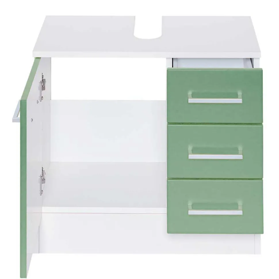 Möbelprogramm fürs Bad in Grün - Loenixa (vierteilig)